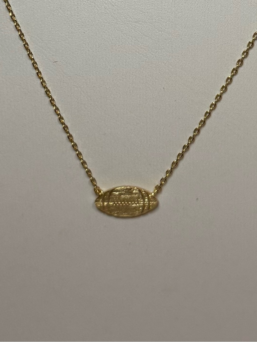 NWOT Football Pendant Necklace, Gold [MSRP $18]